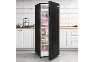 Garvee 7 Cu.ft Upright Freezer, Large Capacity Stand Up Freezer with Metal Construction for Home, Garage, Basement, Apartment, Black