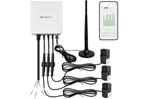 EDGEANT WIFi Energy Monitor with 3 * 80A Clamp, Smart Home Power Monitor Track Electricity in Real Time,WIFi Meter Solar/Net Metering, Home Energy Automation and Control