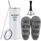 Teenyyou 3 PCS Funny Get Well Soon Gifts 20oz Hospital Mug fuzzy Funny Recovery Socks Silver Steel Tea Hand Bell