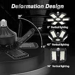 AUDLES 6 Pack LED Garage Light, 200W 20000LM 6500K