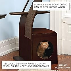 THE REFINED FELINE 69 Inch Tall Mahogany Brown