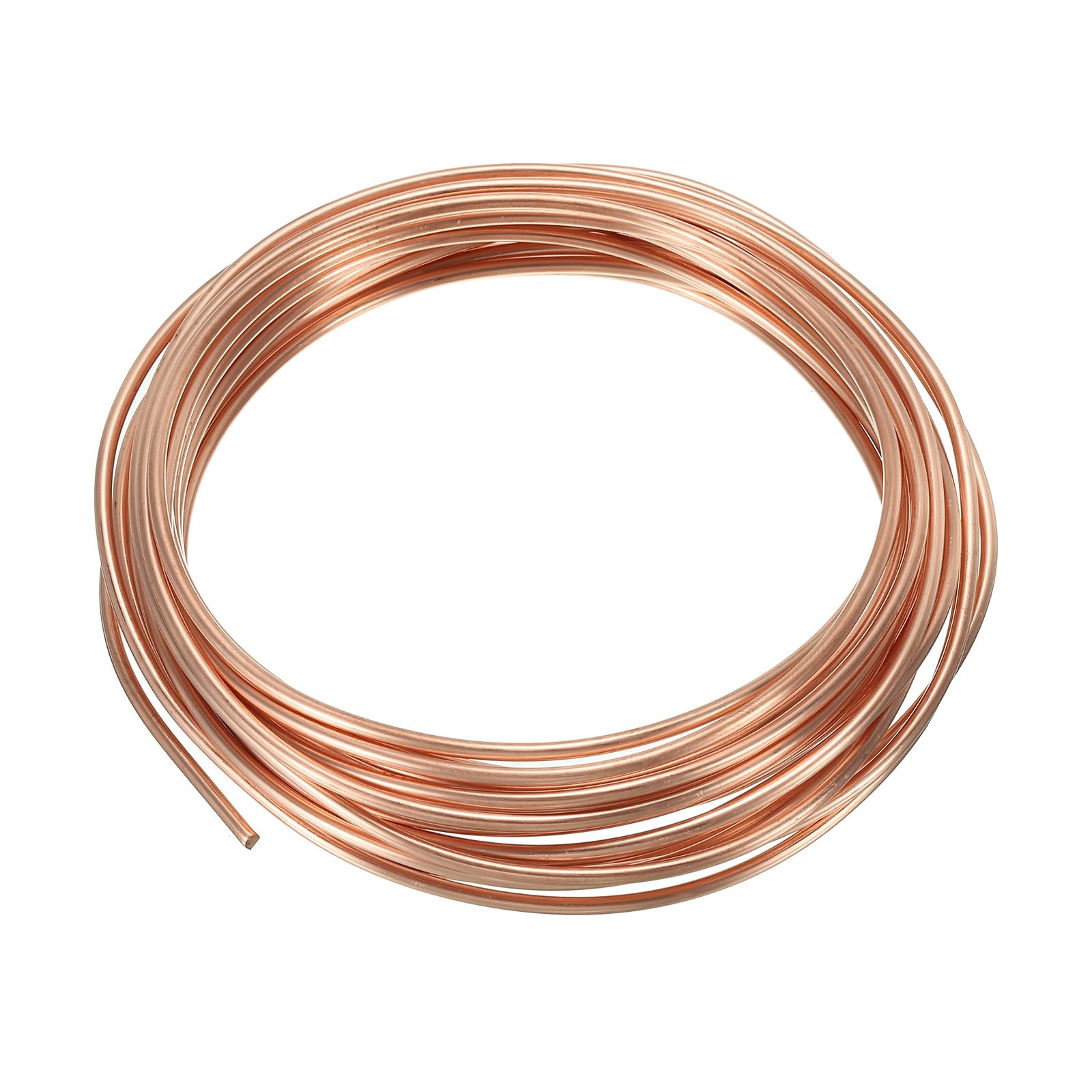 PATIKIL 16 Feet Solid Bare Copper Wire, 13 Gauge 99.9% Pure Copper Wire 2.2mm Soft Beading Wire Metal Plant Stem Ties for Jewelry Craft (5m)
