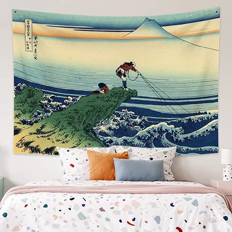 Amazon Co Jp Qinunipoto タペストリー 甲州石班澤 富嶽三十六景 富士山題材 150x130cm 装飾アート アートポスター 壁掛け装飾 浮世絵 葛飾北斎 版画 19世紀 日本絵画 10年代 インテリア 壁飾り モダンアート 新居祝い ルーム改造 雰囲気転換 多機能布 写真 ライブ