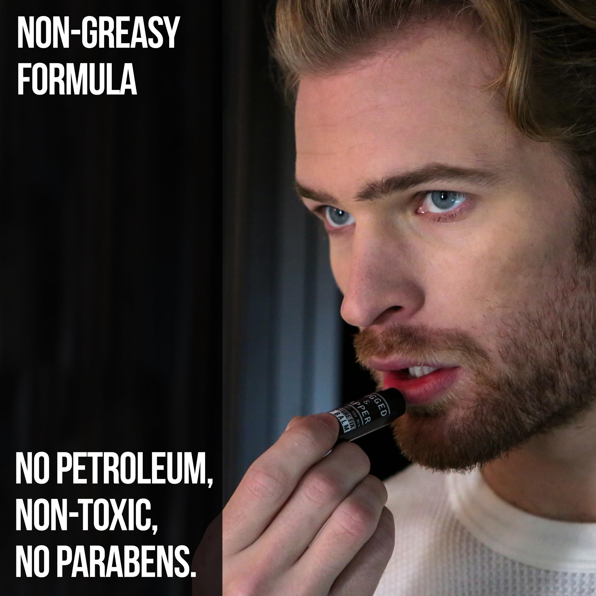 RUGGED & DAPPER Lip Balm for Men - Certified Organic + Natural Ingredients - 4 Pack - Hydrating Mens Chapstick - USA Made