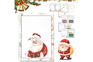 BEELIFT Christmas Gifts Card Books - Surprises On Every Page,MerryChristmas Gift Cards Books,DIY Spiral-Bound MerryChristmas College Survival Gift Card Books Holder (Santa Claus)