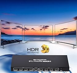 1x8 HDMI Splitter, 1 in 8 Out HDMI Splitter Audio