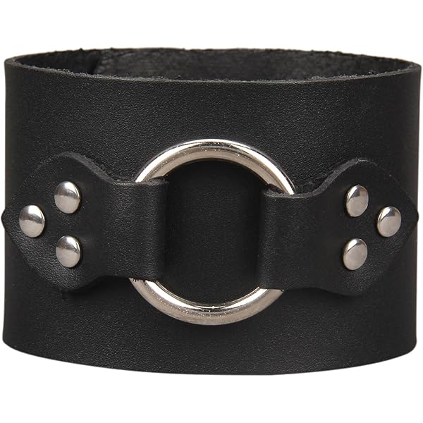 Amazon.com: Eigso 2 Pcs Punk Star Pattern Leather Cuff Bracelets