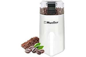 Mueller Austria HyperGrind Precision Electric Spice/Coffee Grinder Mill with Large Grinding Capacity and HD Motor also for Spices, Herbs, Nuts, Grains, White