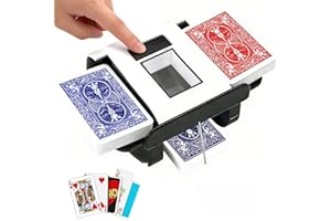 Gelabur Automatic Card Shuffler, Rechargeable Card shuffler Machine for 1-2 Decks, Low Noise Dual Mode Electric Card shuffler