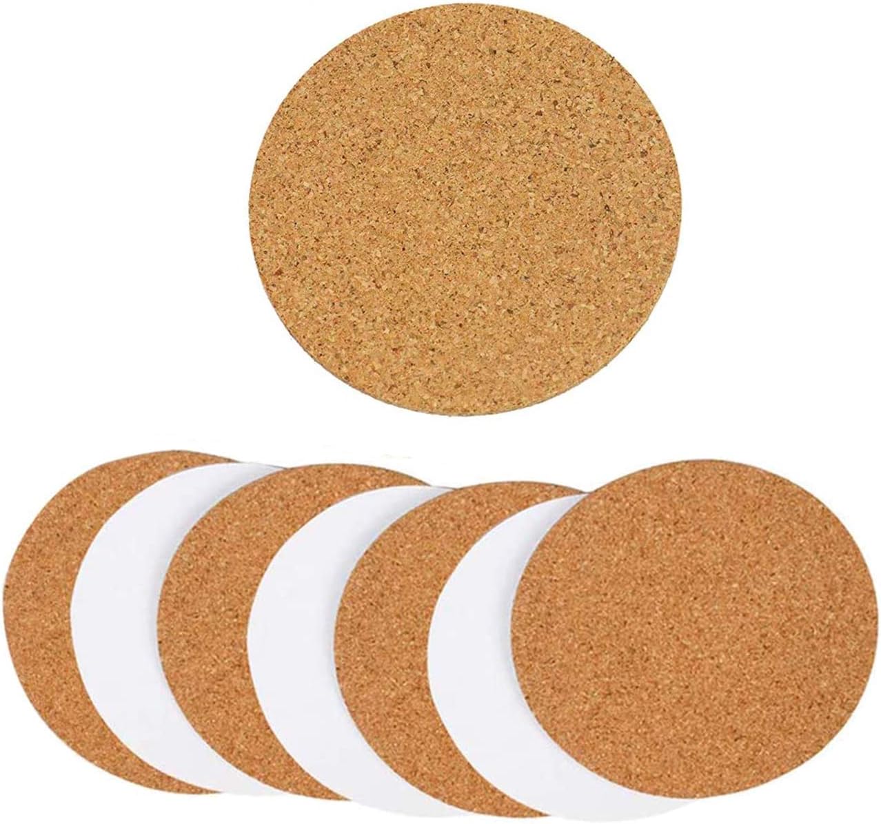 Round selfAdhesive Cork Coaster (30 Pieces)Cork mat (10x0.2cm), Used