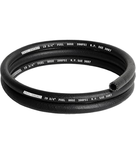 13 FT Flexsteel Hardwall Rubber Fuel Hose With Swivel End - Gasoline Rated