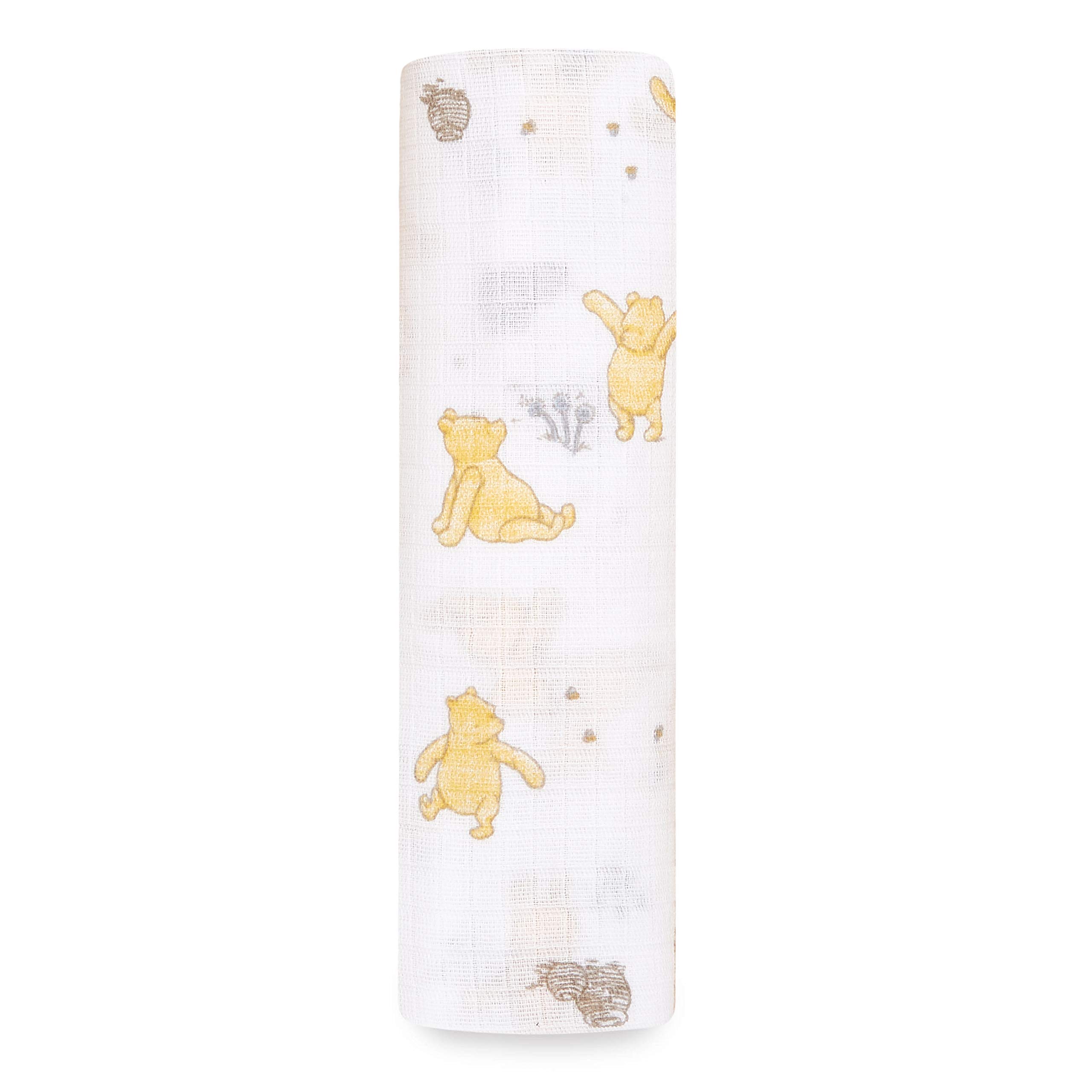 aden + anais essentials Swaddle Blanket | 100% Muslin Blanket for Girls & Boys | Baby Receiving Swaddles | Ideal Newborn & Toddler Gift | Swaddling Wrap | 112x112cm | print: winnie + friends
