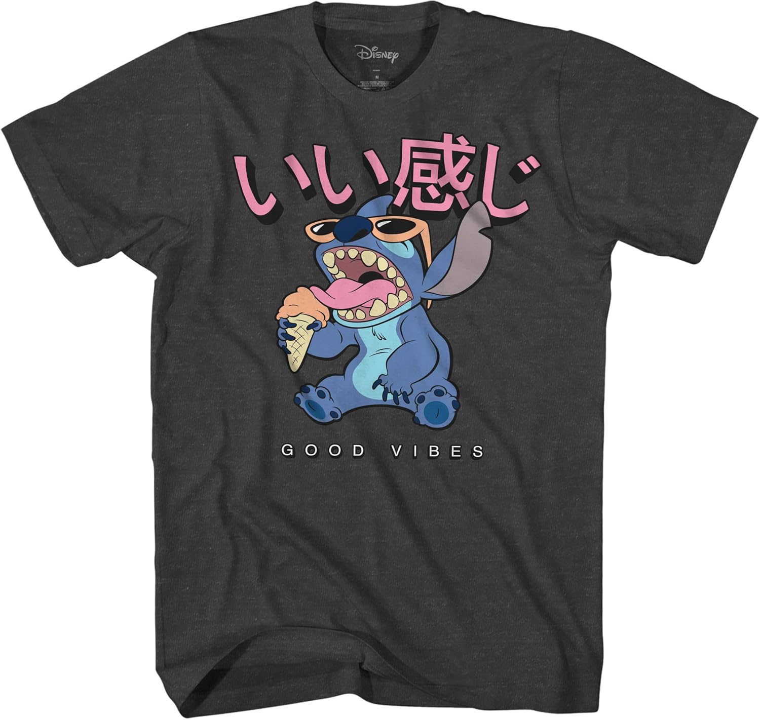 Amazon ディズニー リロ アンド スティッチ Good Vibes アイスクリームグラフィック 大人用tシャツ Tシャツ カットソー 通販
