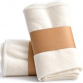 2 Pcs Organic Cotton Flannel for Castor Oil Pack Wrap, Reusable Castor Oil Compress for Stomach, Abdomen, Joints &amp; Other Areas
