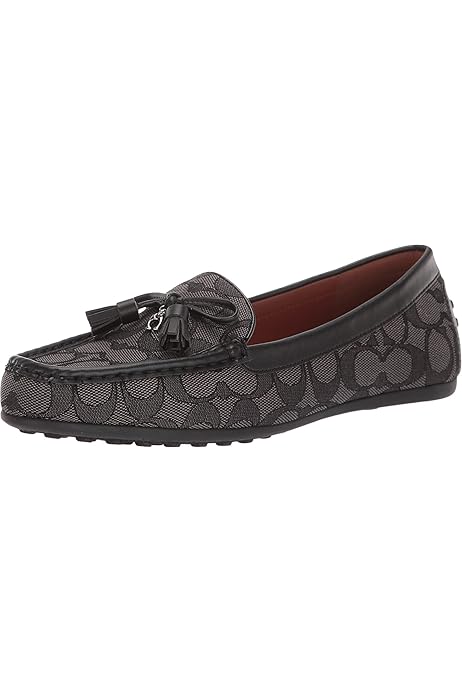 silver coach loafers