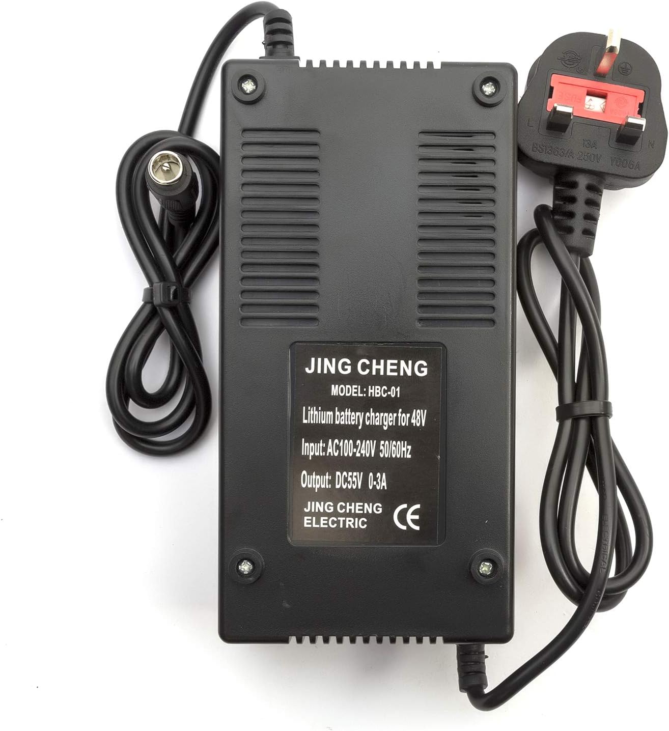 PetrolScooter Lithium Battery Quick Charger 48v 0-3 Amp UK Plug For Electric Bicycle 10 Amp & 15 Amp