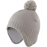 Home Prefer Toddler Boys Girls Hats Earflaps Fleece Knit Beanie Kids Winter Hat