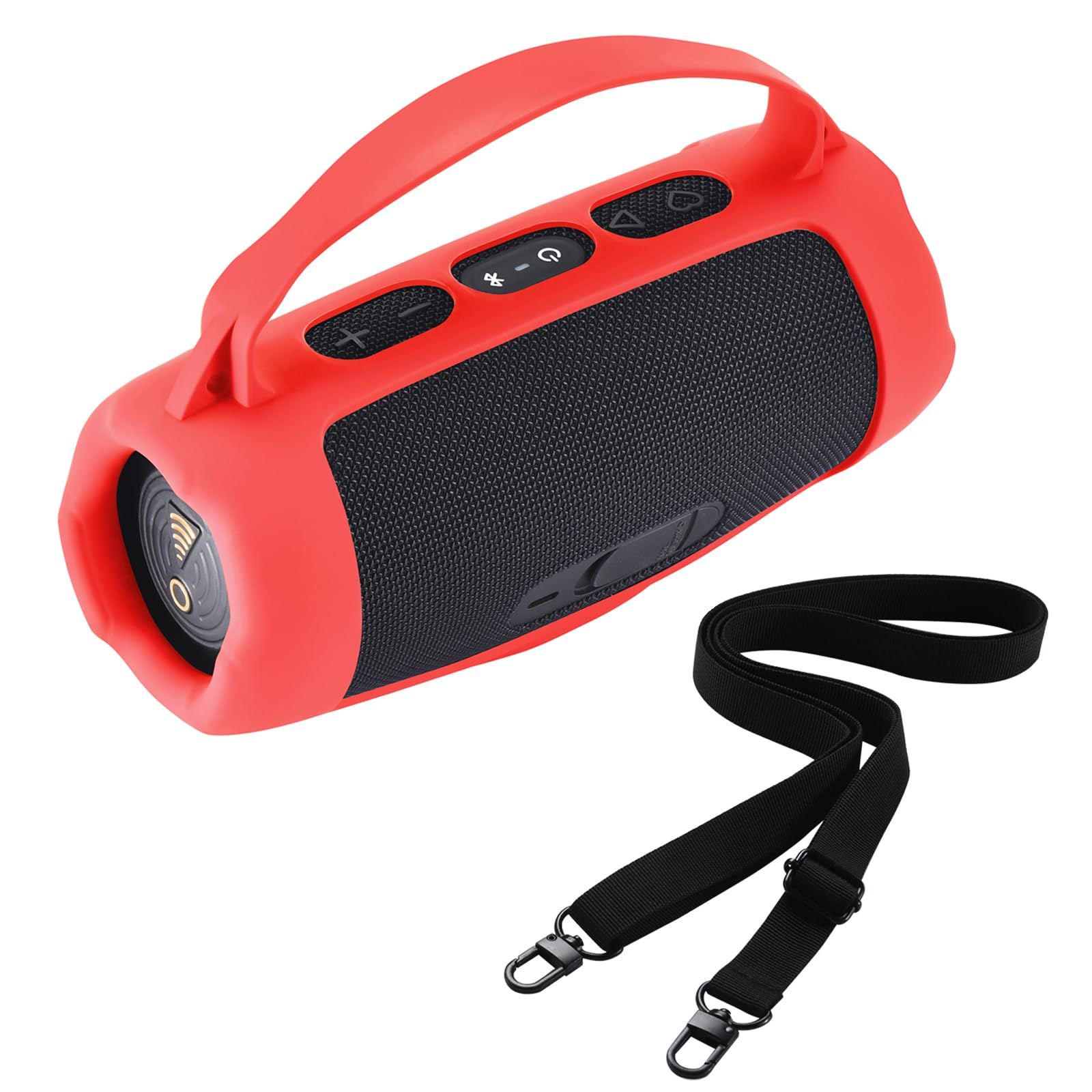 LICHIFIT Silicone Protective Cover Frame Case Skin for JBL Charge 5 Wi-Fi/Charge 5 Bluetooth Speaker Shell Sleeve Hand Bag Shoulder Case Box Accessories