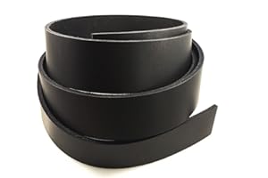 Dangerous Threads Black Latigo Leather Strip 1 & 1/2" x 72" Belt Blank