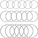 60Pcs Beading Hoop Earrings Finding Hypoallergenic Earrings Beading Hoop Open Circle Earring for Jewelry Making DIY Crafts Art Creation Women Gift Wedding Party Favor