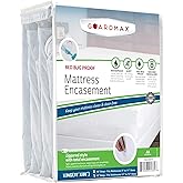 Guardmax Jersey Knitted King Zippered Mattress Encasement - Waterproof & Bed Bug Proof Mattress Protector - Comfortable, Soft, and Noiseless Zippered Bedding - Dust Mite Proof (78 x 80 x 12)
