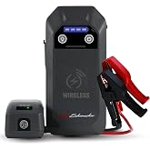 Schumacher Electric Portable Car Battery Jump Starter &amp; Power Bank &ndash; SL1672 | 1000A Jump Start &ndash; Lithium &ndash; 10W Wireless Charging &ndash; USB Charging &ndash; 3-Mode Light &ndash; Power Sport, Auto, Marine Batteries