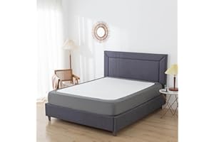 VTNXUN Box Spring Cover Queen Size, 4 Way Stretch Smooth and Elastic Wrap Around Band 4 Sides Bed Skirt for Hotel & Home - Queen, Dark Grey