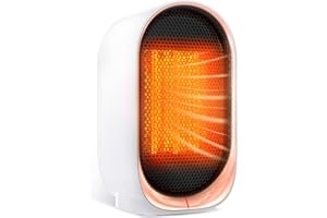 Space Heater, Portable Heater for Indoor Use, Small Electric Heaters with Overheat & Tip-Over Protection, Mini Desk Heaters f