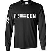 Patriot Pride Freedom American Flag Mens Long Sleeve T-Shirt Graphic Tee