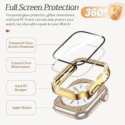 Goton 2-Pack Bling Case for Apple Watch Series 9 8