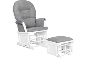 Lennox Furniture Glider Rocker Combo White Light Grey