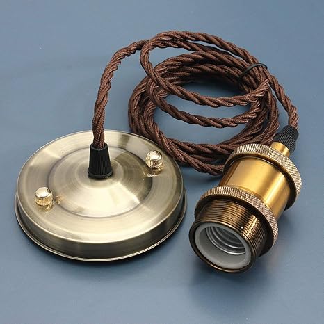 Rohsce Vintage Hanging Pendant Light Kit Modern Retro Industrial