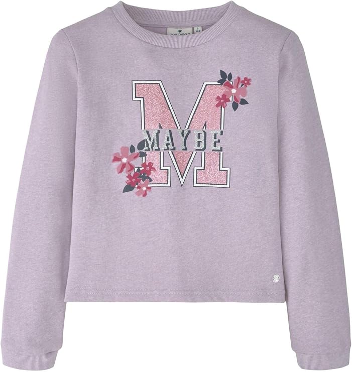 TOM TAILOR Mädchen Kinder Hoodie Mit Print 1033960, Blau, 92-98