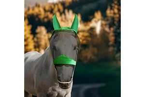DayoVortex Fly Masks for Horses with Ears and Nose Cover - Comfortable Horse Fly mask with Ears for UV Protection & Sun Shiel