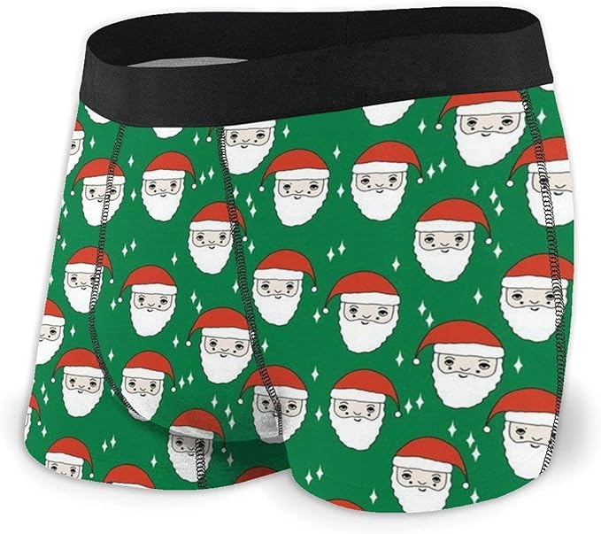 Christmas Holiday Santa Claus Men's Underwear Boxer Briefs Lightweight