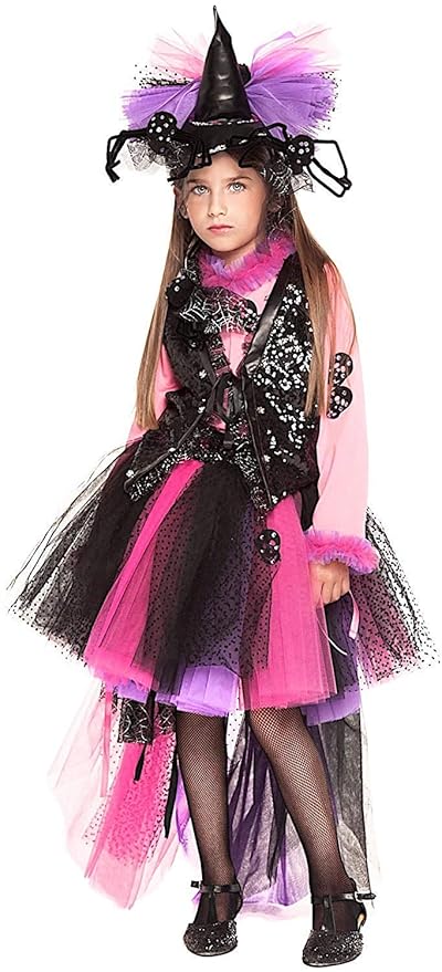 Amazon Com Italian Made Girls Deluxe Pink Black Punk Rock Witch