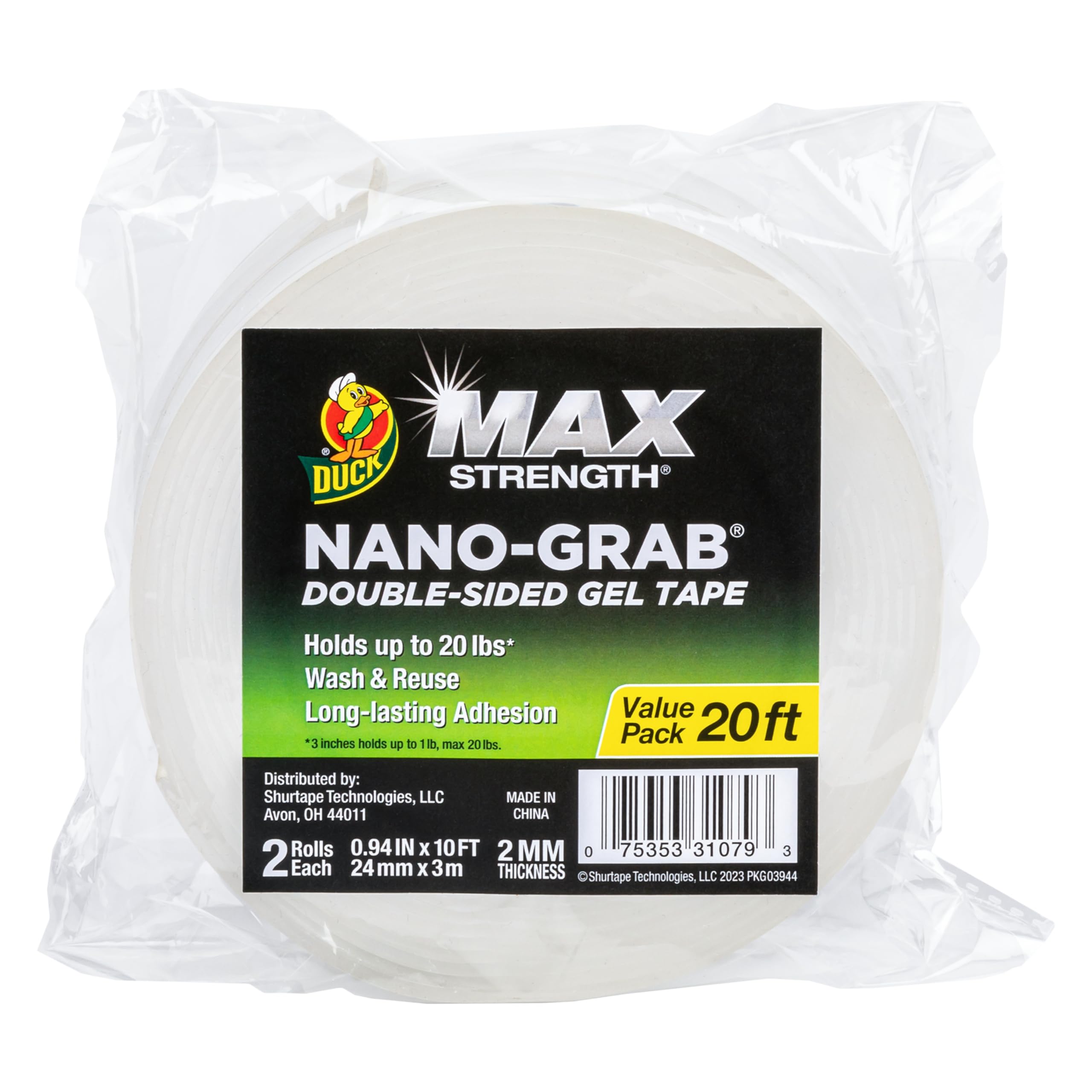 Duck Max Strength Double-Sided Gel Tape with