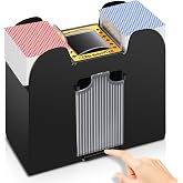 Unniweei Battery-Operated Automatic Card Shuffler 1-6 Decks | Electric Shuffler, Casino Card Game for Poker, Home Card Game, UNO, Phase10, Texas Hold'em, Blackjack, Home Party Club Game