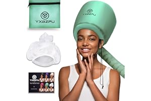 YXBZPU Bonnet Hair Dryer,Hooded Hair Dryer Hooded Diffuser Cap for Curly,Speeds Up Drying Time,Safety Deep Conditioning at Home (Green)
