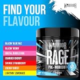 Warrior Rage Pre Workout Powder 392g 45 Servings Blue Raz 300mg Caffeine view 5