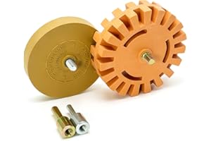 QWORK Car Decal Remover Wheel Set, for Removing Pinstripes, Stickers, Adhesive Vinyl Decals from Cars, Rvs, Boats and More