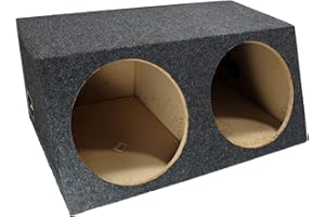 American Sound Connection Car Audio Dual 12" Sealed Subwoofer Salnted Hatchback Stereo Sub Box Enclosure