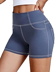 VOOVEEYA 5"/8" High Waisted Yoga Biker Shorts with