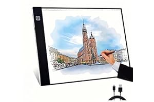 FEIR A4 Tracing Light Box Portable LED Light Table Tracer Board Dimmable Brightness Artcraft Light Pad for Artists Drawing 5D DIY Diamond Painting Sketchin