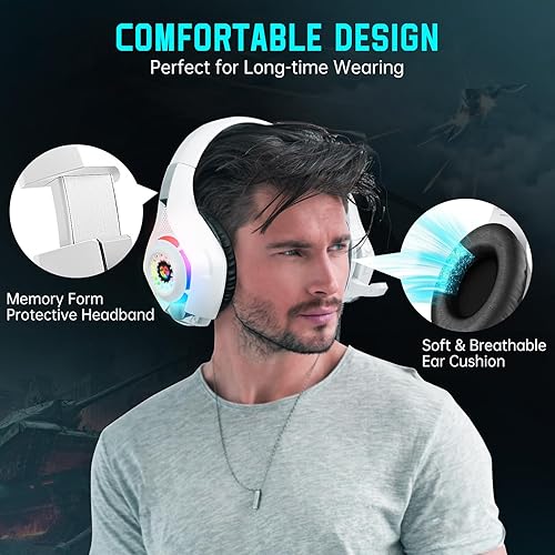 Tatybo Gaming Headset for PS4 PS5 Xbox One Switch PC with Noise