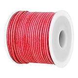 GENIQUE Real/Genuine Round Leather String Cord for