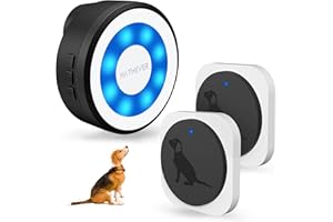 Hathever Dog Bells to Go Outside, Wireless Dog Doorbell Operating at 1000 Feet with Chew Resistant IP65 Waterproof Touch Button, CD Quality Sound & 4 Notification Modes