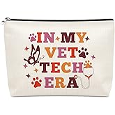 Sazuwu Vet Tech Makeup Bag Veterinarian Appreciation Gifts Vet Tech Gift Ideas Cosmetic Bag Thank You Gift for Veterinarian Office Doctor of Veterinary Medicine Gifts Graduation Birthday Present