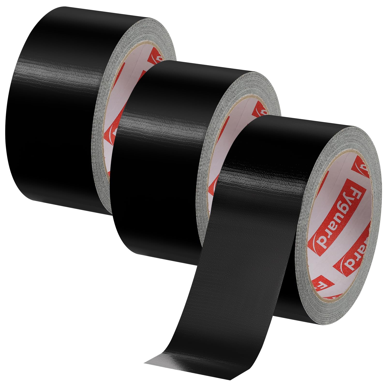 Duct Tape, 48mm x 18m (Pack of 3) Gaffer Tape 210μ Black Tape Waterproof Tape Hand Tearable for Inside & Outside Repairing Fastening Bundling