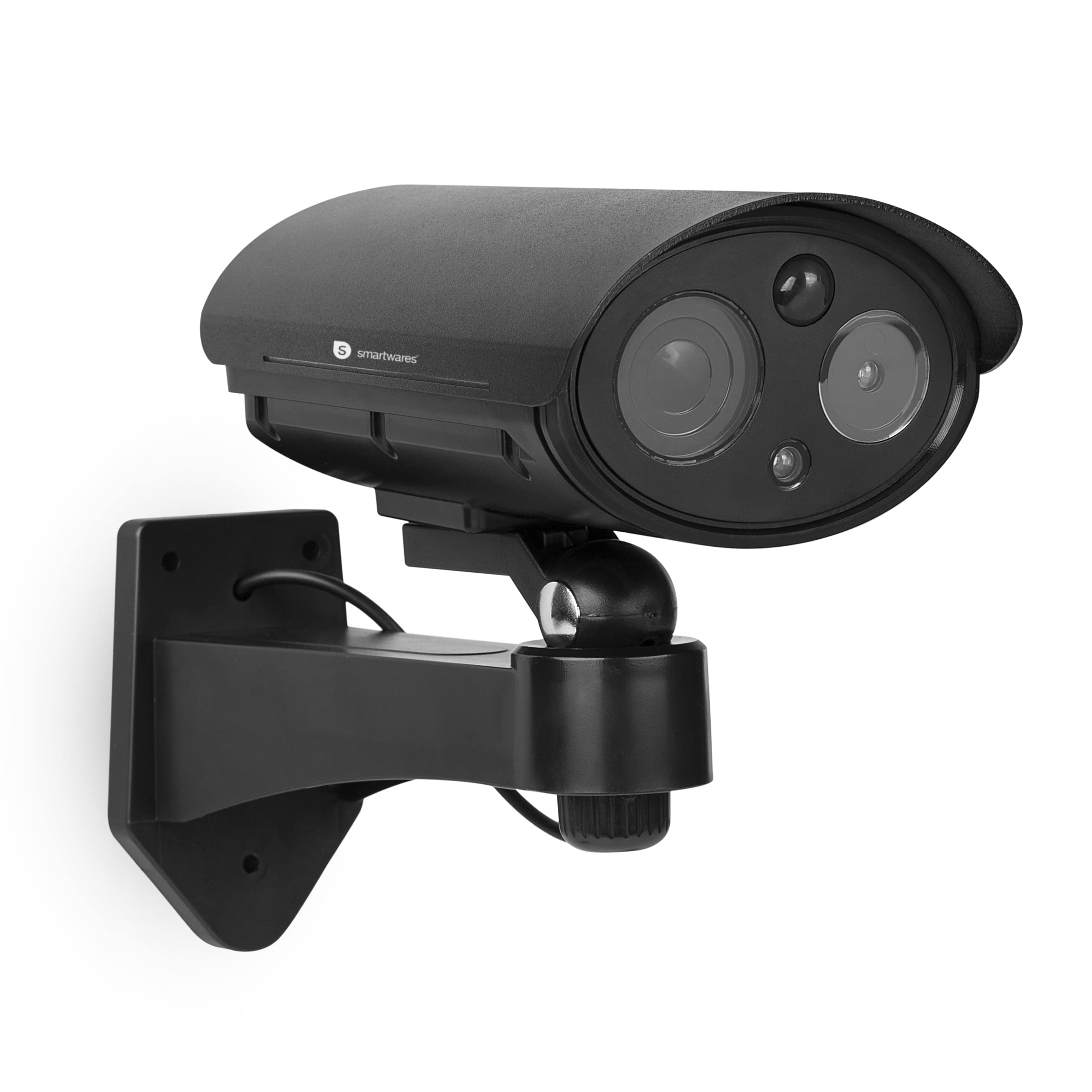 Smartwares Dummy Camera with PIR Motion Sensor and Flashing LED Light, Battery Powered, Wall Mounted, Indoor & Outdoor Use